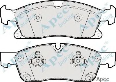 APEC BRAKING pad1924 -  Комплект тормозных колодок, дисковый тормоз
